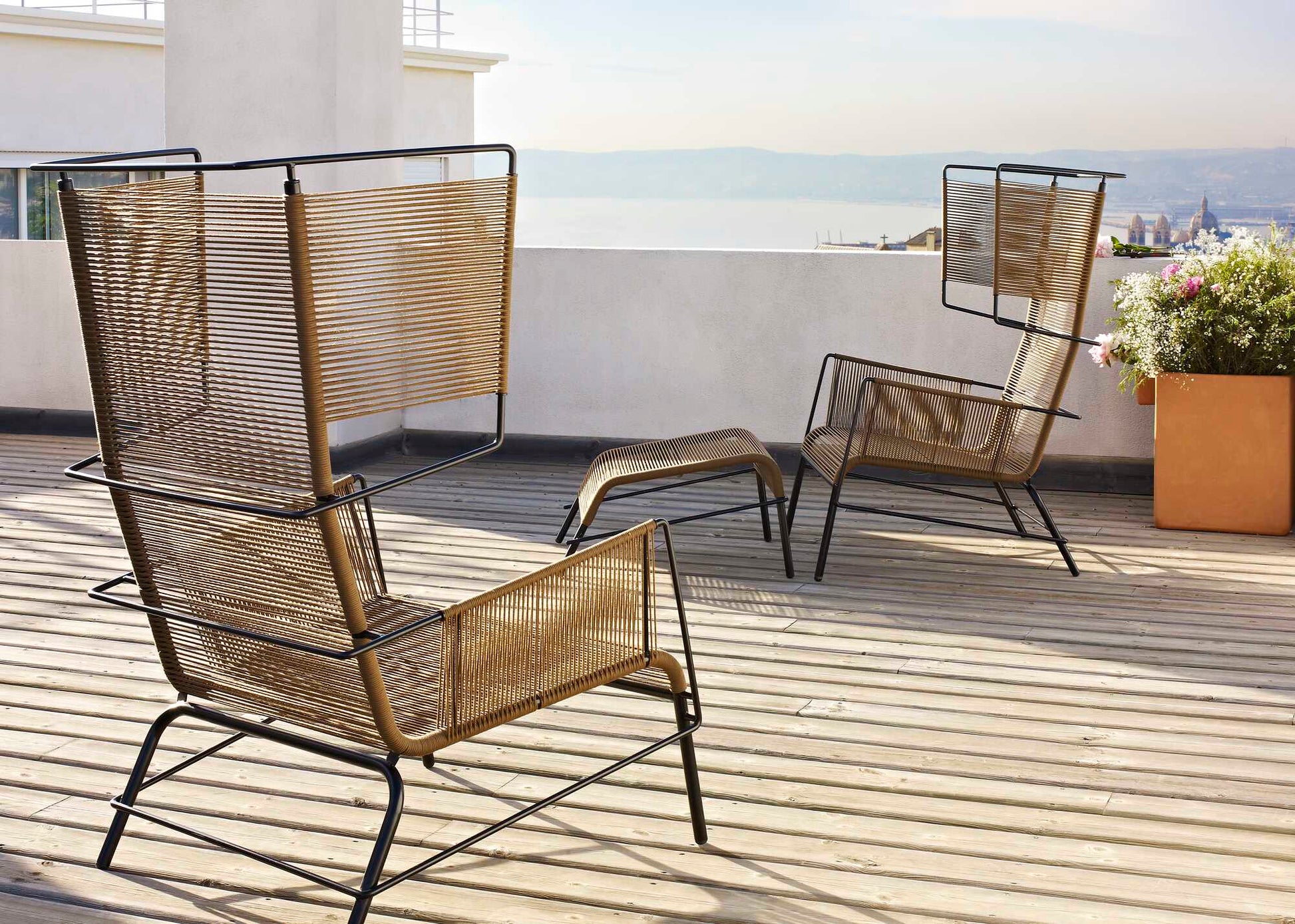 Fifty Outdoor Armchair, Brown