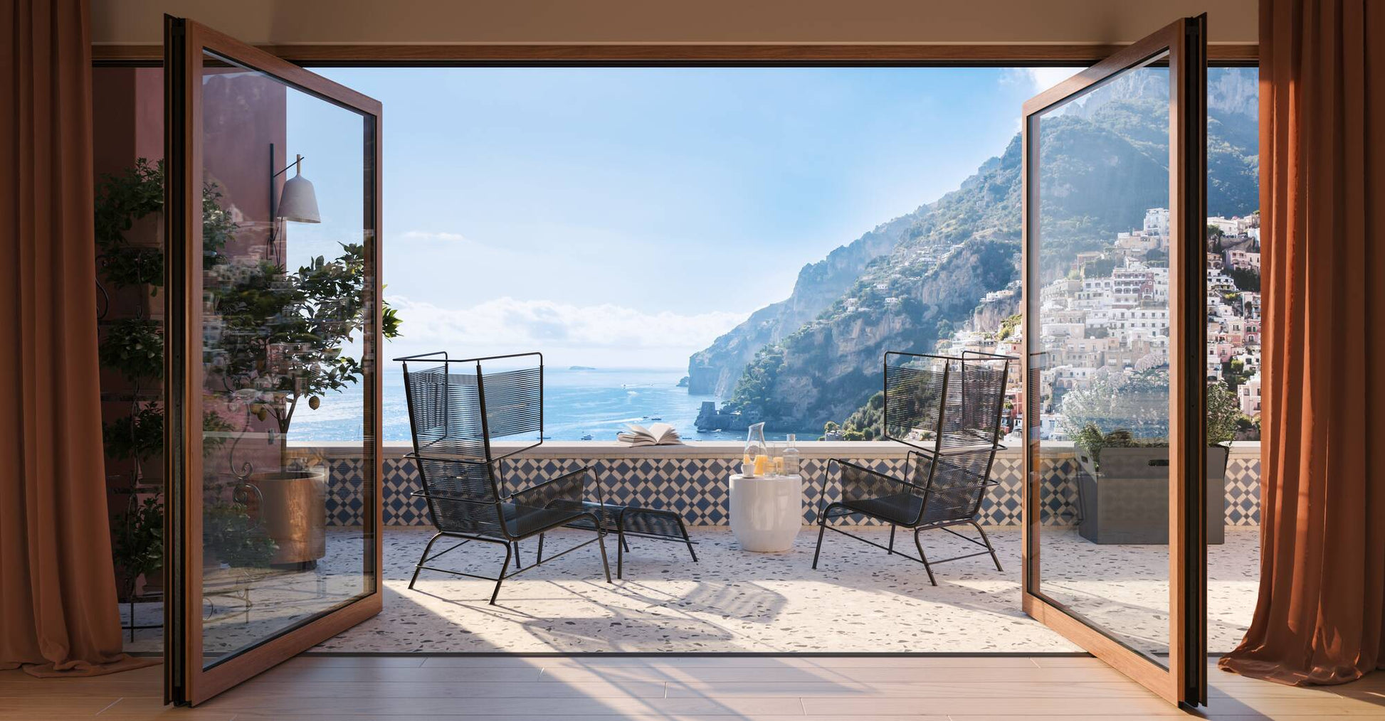 Fifty Outdoor Armchair, Brown