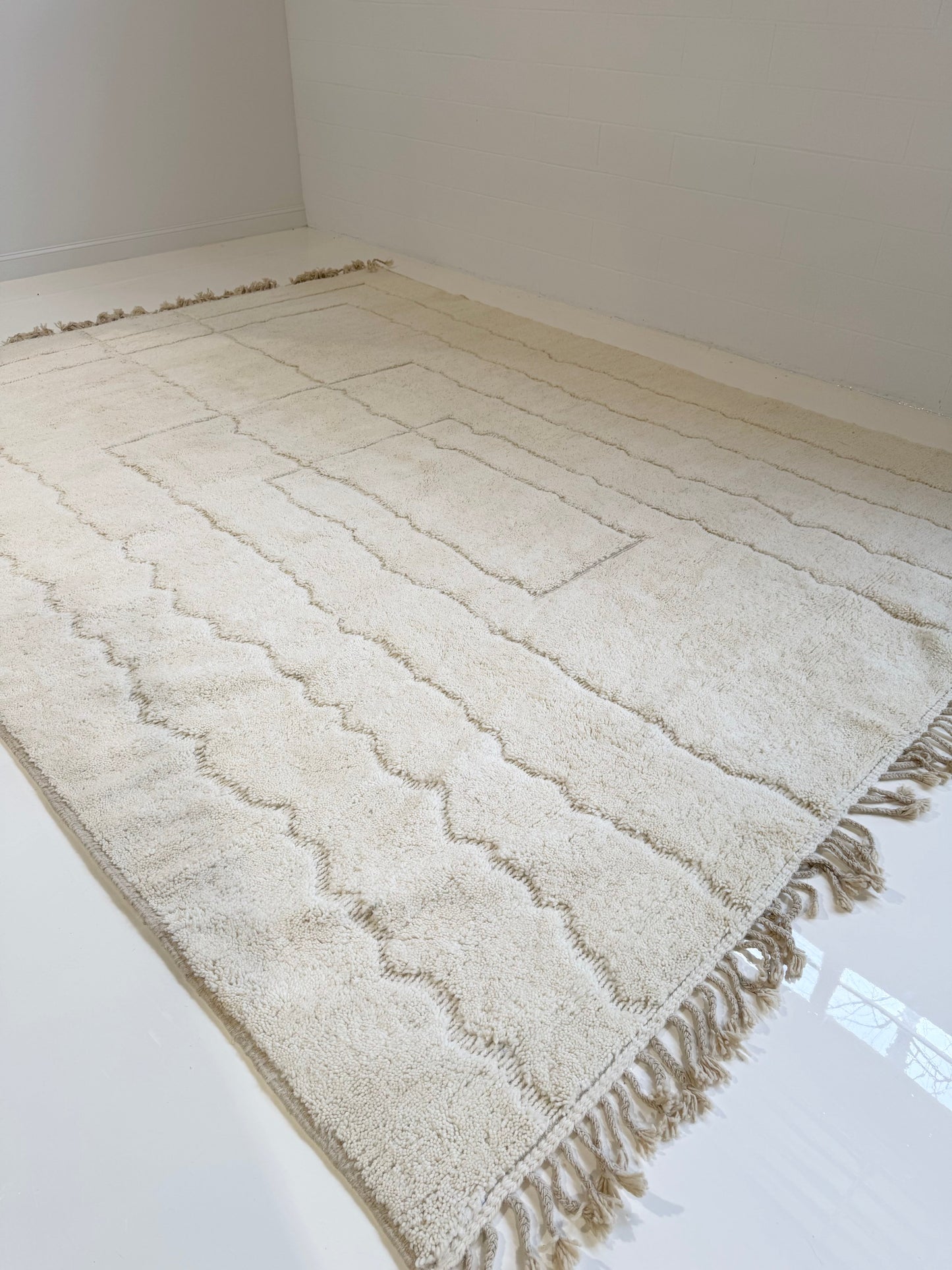 Vintage Moroccan Rug - Cream