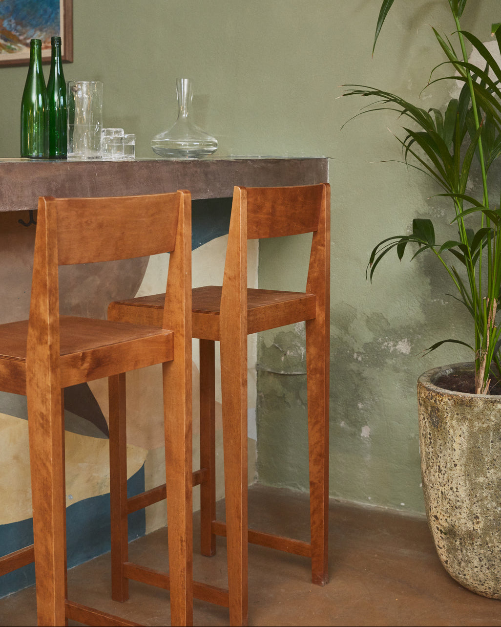 Bar Chair 01 | Warm Brown Birch